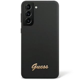 Guess GUHCS23LSLSMK Samsung Galaxy S23 Ultra szilikon hátlap tok - fekete