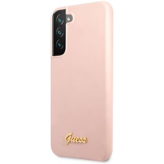 Guess GUHCS23SLSLMGPP Samsung Galaxy S23 szilikon hátlap tok - rózsaszín