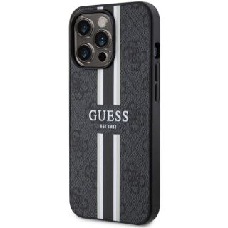 Guess GUHMP13LP4RPSK MagSafe iPhone 13 / 13 Pro bőr hátlap tok - fekete