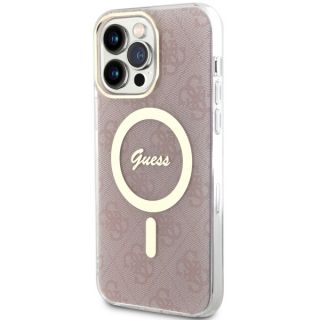 Guess GUHMP13XH4STP MagSafe iPhone 13 Pro Max kemény hátlap tok - rózsaszín