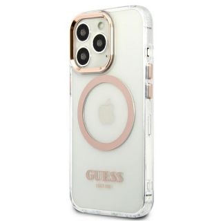 Guess GUHMP13XHTRMD MagSafe iPhone 13 Pro Max kemény hátlap tok - arany/átlátszó
