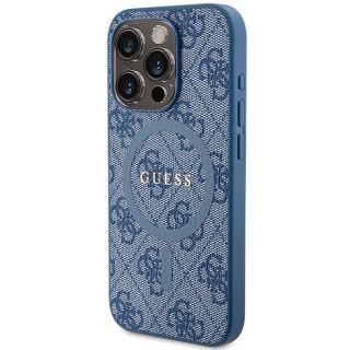 Guess GUHMP14LG4GFRB MagSafe iPhone 14 Pro bőr hátlap tok - kék