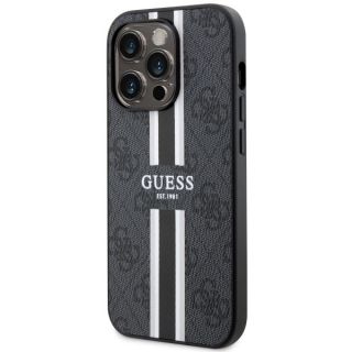 Guess GUHMP14LP4RPSK MagSafe iPhone 14 Pro bőr hátlap tok - fekete