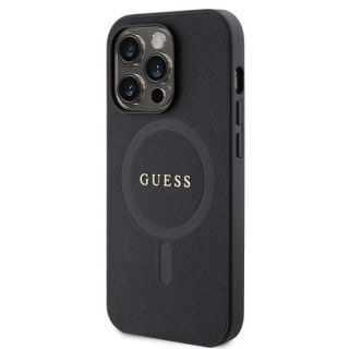 Guess GUHMP14LPSAHMCK MagSafe iPhone 14 Pro bőr hátlap tok - fekete