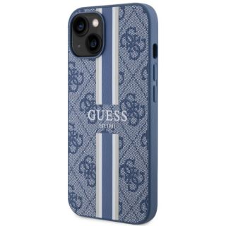 Guess GUHMP14MP4RPSB MagSafe iPhone 14 Plus bőr hátlap tok - kék