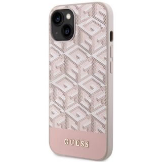 Guess GUHMP14SHGCFSEP MagSafe iPhone 14 kemény hátlap tok - rózsaszín