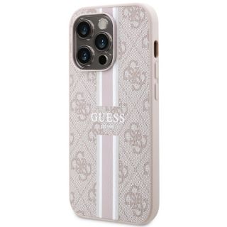 Guess GUHMP14XP4RPSP MagSafe iPhone 14 Pro Max bőr hátlap tok - rózsaszín