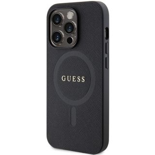 Guess GUHMP14XPSAHMCK MagSafe iPhone 14 Pro Max bőr hátlap tok - fekete