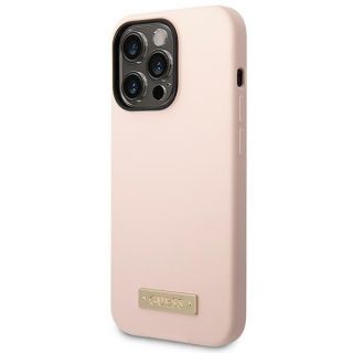 Guess GUHMP14XSBPLP MagSafe iPhone 14 Pro Max szilikon hátlap tok - rózsaszín