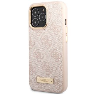 Guess GUHMP14XU4GPRP MagSafe iPhone 14 Pro Max bőr hátlap tok - rózsaszín