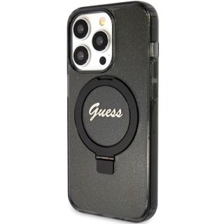 Guess GUHMP15LHRSGSK MagSafe iPhone 15 Pro kemény hátlap tok - fekete