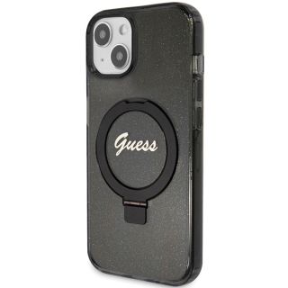Guess GUHMP15MHRSGSK MagSafe iPhone 15 Plus / 14 Plus kemény hátlap tok - fekete