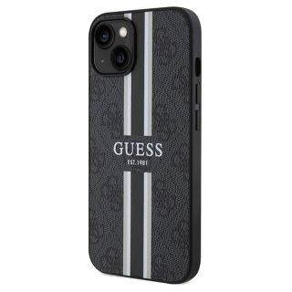 Guess GUHMP15SP4RPSK MagSafe iPhone 13 / 14 / 15 bőr hátlap tok - fekete