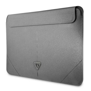 Guess Saffiano GUCS14PSATLG laptop 13" / 14" bőr becsúsztathatós tok - ezüst