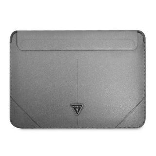 Guess Saffiano GUCS16PSATLG laptop 16" bőr becsúsztathatós tok - ezüst