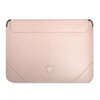 Guess Saffiano GUCS16PSATLP laptop 16" bőr becsúsztathatós tok - rózsaszín