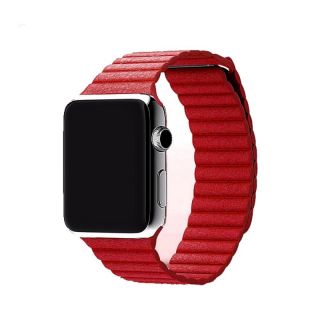 iKi Apple Watch 41mm / 40mm / 38mm Bőr Loop szíj - piros