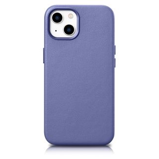 iCarer MagSafe iPhone 14 bőr hátlap tok - lila