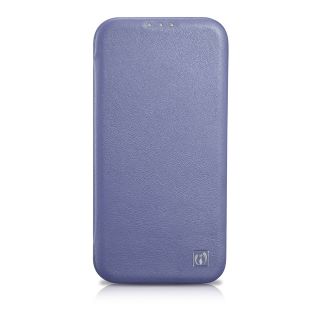 iCarer CE Premium Foilo MagSafe iPhone 14 kinyitható bőr tok - lila