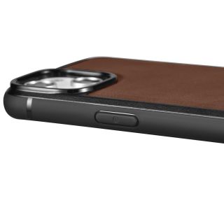 iCarer Oil Wax MagSafe iPhone 14 Pro Max bőr hátlap tok - barna