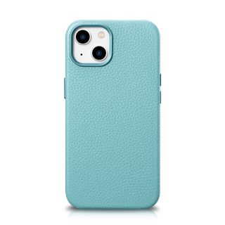 iCarer Litchi Premium MagSafe iPhone 14 Plus bőr hátlap tok - zöld
