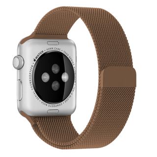 iKi Apple Watch 41mm / 40mm / 38mm milánói fém szíj - bronz