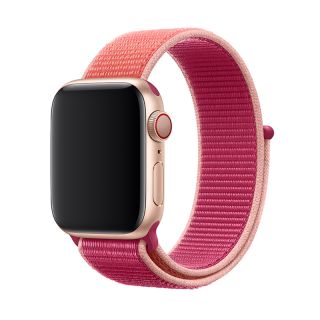 iKi Apple Watch 41mm / 40mm / 38mm Sportpánt tépőzáras szíj - pink/magenta/rózsaszín