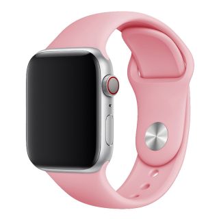 iKi Apple Watch 45mm / 44mm / 42mm / Ultra 49mm Sport szilikon szíj - rózsaszín