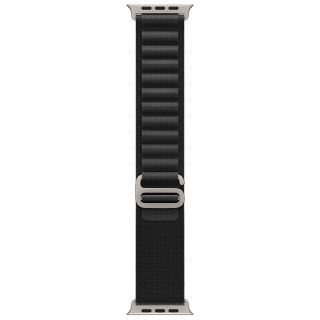 iKi Apple Watch 45mm / 44mm / 42mm / Ultra 49mm Alpesi szövet szíj - fekete
