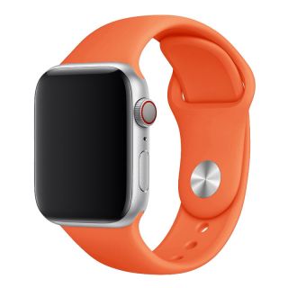 iKi Apple Watch 45mm / 44mm / 42mm / Ultra 49mm Sport szilikon szíj - narancssárga