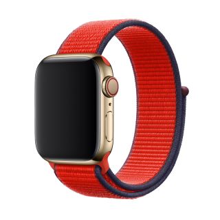 iKi Apple Watch 45mm / 44mm / 42mm / Ultra 49mm Sportpánt tépőzáras szíj - piros/kék/bordó