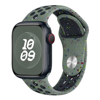 iKi Apple Watch 45mm / 44mm / 42mm / Ultra 49mm lélegző Sport szilikon szíj - öko-zöld