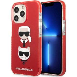 Karl Lagerfeld KLHCP13LTPE2TR iPhone 13 Pro kemény hátlap tok - piros