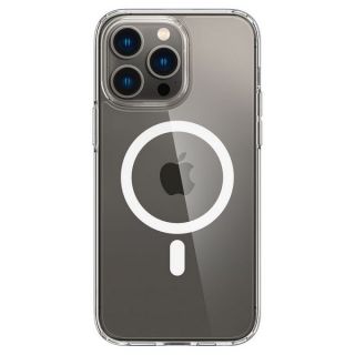 A letisztult fehér színű, minimalista Spigen Ultra Hybrid MagSafe iPhone 14 Pro kemény hátlap tok kiemelt védelmet biztosít a telefon elő- és hátlapjának.