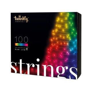 A száz izzóból álló Twinkly Strings okos karácsonyfa izzó / LED füzér a dedikált applikációnak köszönhetően könnyedén és bármikor személyre szabható modell.