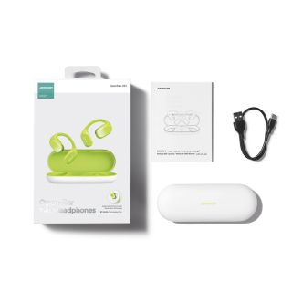 Joyroom Openfree JR-OE1 vezeték nélküli Bluetooth 5.2 fülhallgató + töltőtok - zöld