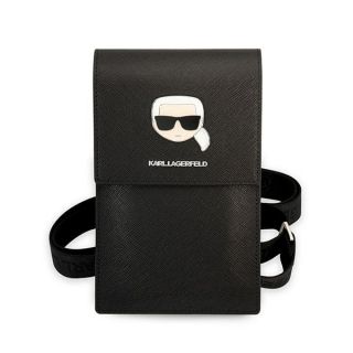 Karl Lagerfeld Bag KLWBSAKHPK telefonokhoz való univerzális becsúsztatható kézitáska - fekete