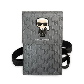 Karl Lagerfeld Bag KLWBSAMIPG telefonokhoz való univerzális becsúsztatható kézitáska - ezüst