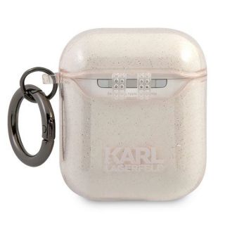 Karl Lagerfeld AirPods 1 / 2 csillámos kemény tok - arany