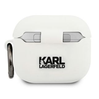 Karl Lagerfeld AirPods 3 szilikon tok - fehér / Choupette