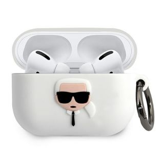 Karl Lagerfeld AirPods Pro szilikon tok - fehér / Ikonik
