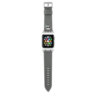 Karl Lagerfeld Apple Watch 45mm / 44mm / 42mm szilikon szíj - ezüst