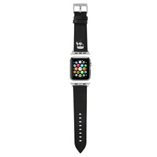 Karl Lagerfeld Apple Watch 45mm / 44mm / 42mm szilikon szíj - fekete