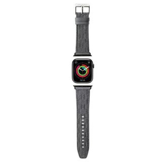 Karl Lagerfeld KLAWLSAKLHPG Apple Watch 45mm / 44mm / 42mm / Ultra 49mm bőr szíj - ezüst