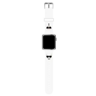 Karl Lagerfeld Apple Watch 45mm / 44mm / 42mm szilikon szíj - fehér