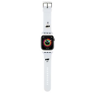 Karl Lagerfeld KLAWLSLKCNH Apple Watch 45mm / 44mm / 42mm / Ultra 49mm szilikon szíj - fehér