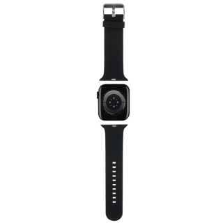 Karl Lagerfeld KLAWLSLKCNK Apple Watch 45mm / 44mm / 42mm / Ultra 49mm szilikon szíj - fekete