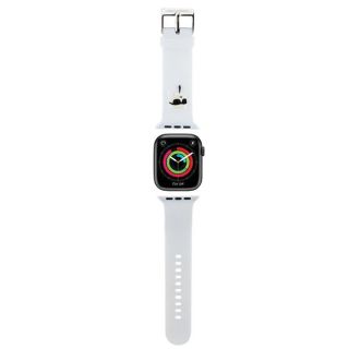 Karl Lagerfeld KLAWLSLKNH Apple Watch 45mm / 44mm / 42mm / Ultra 49mm szilikon szíj - fehér