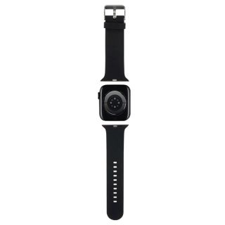 Karl Lagerfeld KLAWLSLKNK Apple Watch 45mm / 44mm / 42mm / Ultra 49mm szilikon szíj - fekete