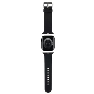 Karl Lagerfeld KLAWMSLKCNK Apple Watch 41mm / 40mm / 38mm szilikon szíj - fekete